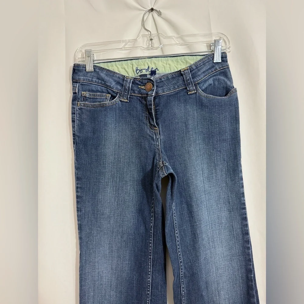 Boden Mid Rise Wide Leg Ankle Jeans Size 8R - Picture 3 of 12